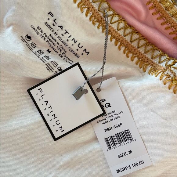 Nwt PilyQ Platinum insp. by Solange Ferrarini
Crochet Trim One Piece Swimsuit - Picture 5 of 5